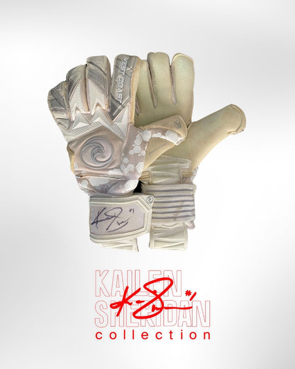 The Kailen Sheridan Collection - GAME WORN AUTOGRAPHED Goalkeeper Gloves (All Grey)